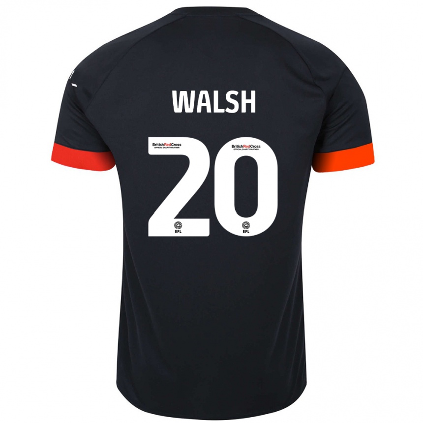 Enfant Football Maillot Liam Walsh #20 Noir Orange Tenues Extérieur 2024/25 Canada