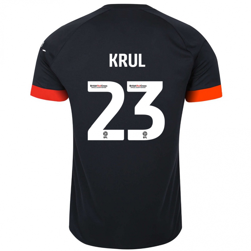 Enfant Football Maillot Tim Krul #23 Noir Orange Tenues Extérieur 2024/25 Canada