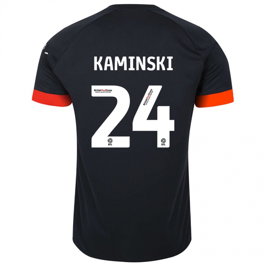 Enfant Football Maillot Thomas Kaminski #24 Noir Orange Tenues Extérieur 2024/25 Canada