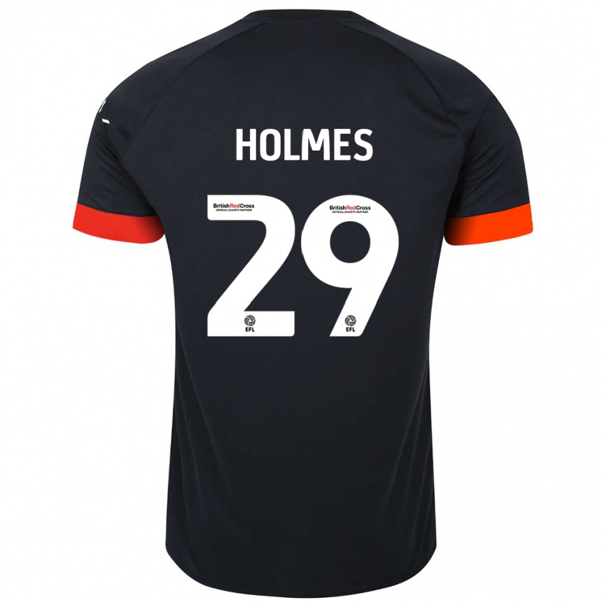 Kids Football Tom Holmes #29 Black Orange Away Jersey 2024/25 T-Shirt Canada