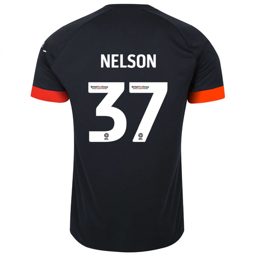 Enfant Football Maillot Zack Nelson #37 Noir Orange Tenues Extérieur 2024/25 Canada