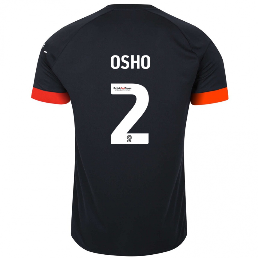 Enfant Football Maillot Gabriel Osho #2 Noir Orange Tenues Extérieur 2024/25 Canada