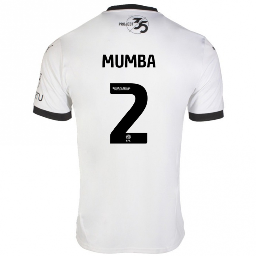 Kids Football Bali Mumba #2 White Black Away Jersey 2024/25 T-Shirt Canada