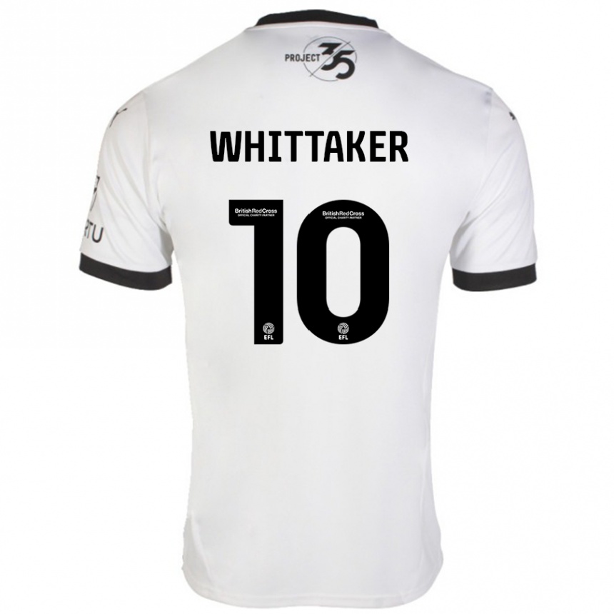 Enfant Football Maillot Morgan Whittaker #10 Blanc Noir Tenues Extérieur 2024/25 Canada