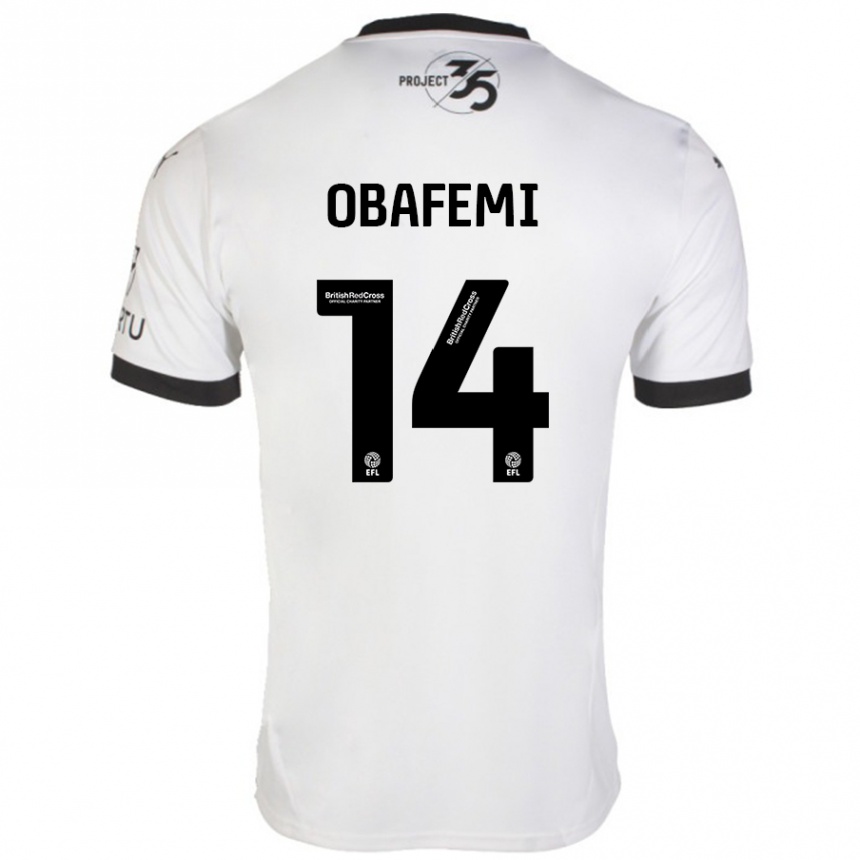 Enfant Football Maillot Michael Obafemi #14 Blanc Noir Tenues Extérieur 2024/25 Canada