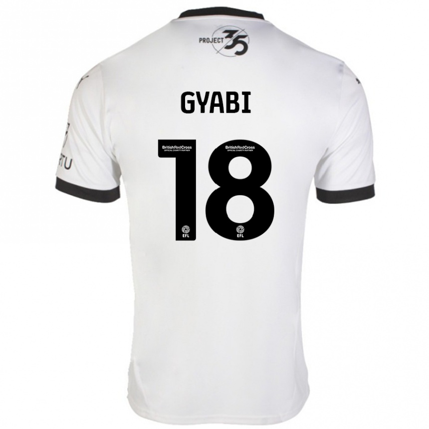 Enfant Football Maillot Darko Gyabi #18 Blanc Noir Tenues Extérieur 2024/25 Canada