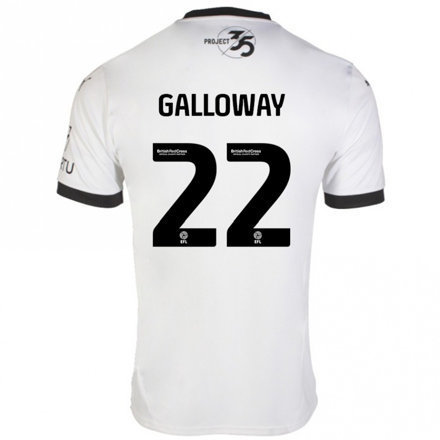 Enfant Football Maillot Brendan Galloway #22 Blanc Noir Tenues Extérieur 2024/25 Canada