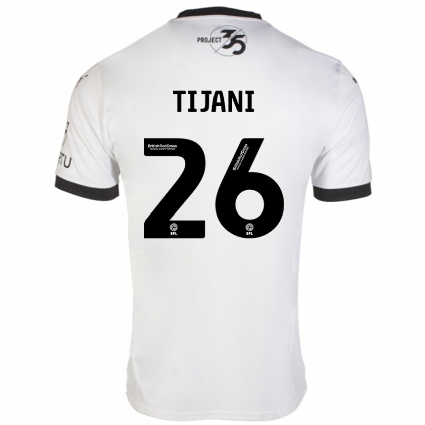 Enfant Football Maillot Muhamed Tijani #26 Blanc Noir Tenues Extérieur 2024/25 Canada