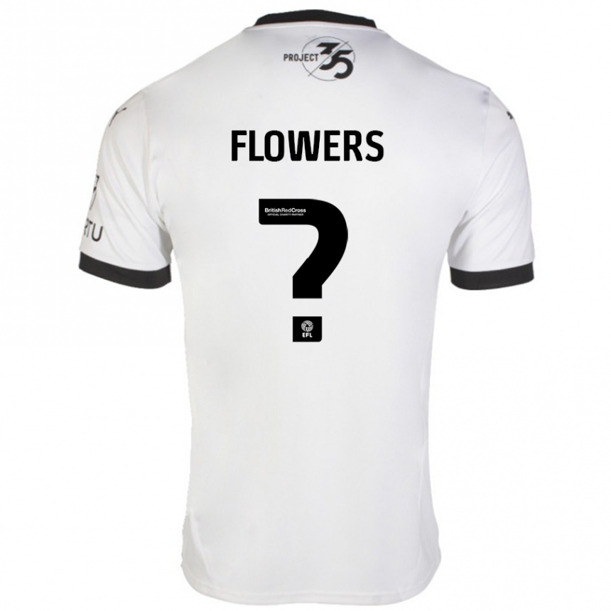 Enfant Football Maillot Lewis Flowers #0 Blanc Noir Tenues Extérieur 2024/25 Canada