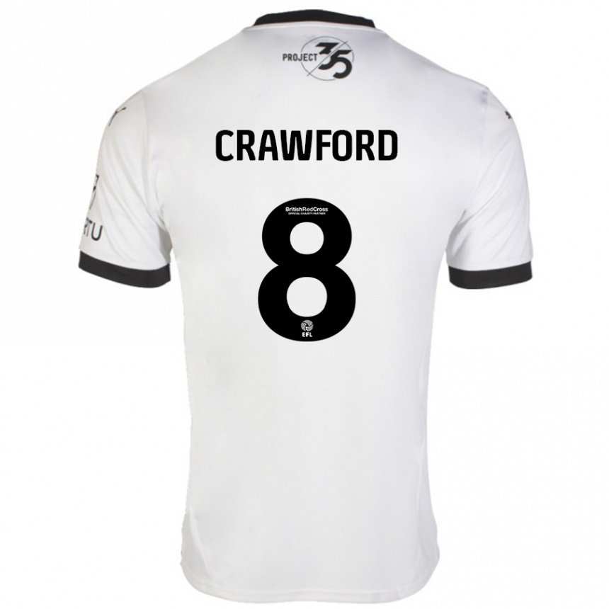 Enfant Football Maillot Imy Crawford #8 Blanc Noir Tenues Extérieur 2024/25 Canada