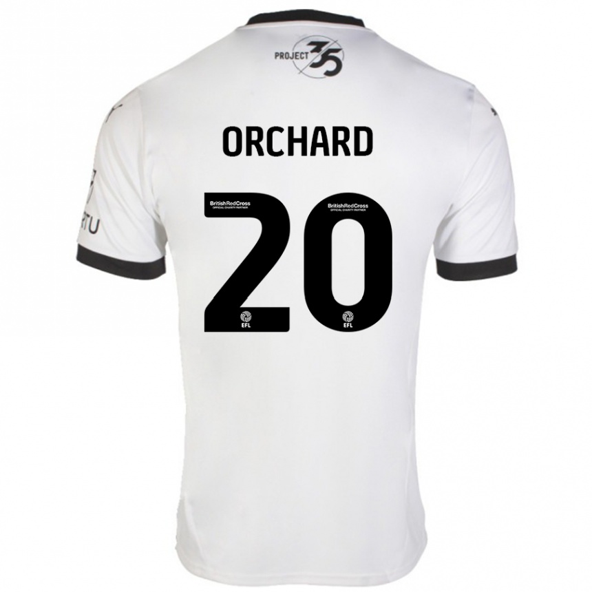 Kids Football Fern Orchard #20 White Black Away Jersey 2024/25 T-Shirt Canada