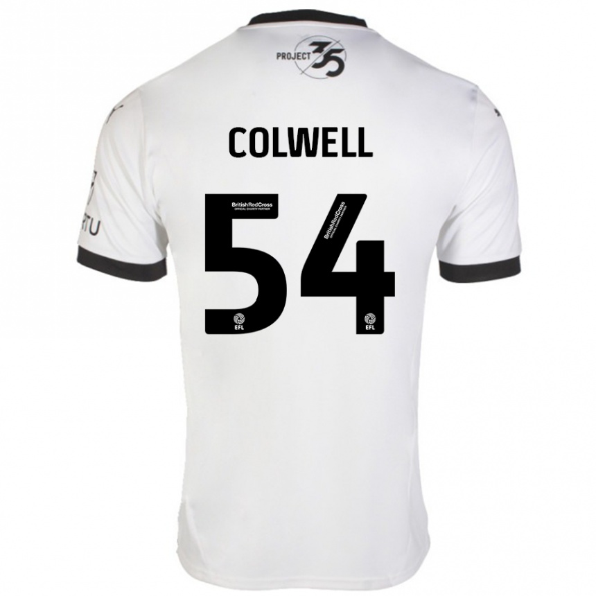 Enfant Football Maillot Lewis Colwell #54 Blanc Noir Tenues Extérieur 2024/25 Canada