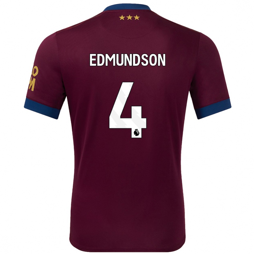 Enfant Football Maillot George Edmundson #4 Marron Tenues Extérieur 2024/25 Canada