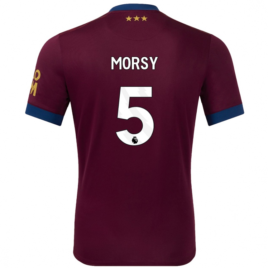 Enfant Football Maillot Samy Morsy #5 Marron Tenues Extérieur 2024/25 Canada