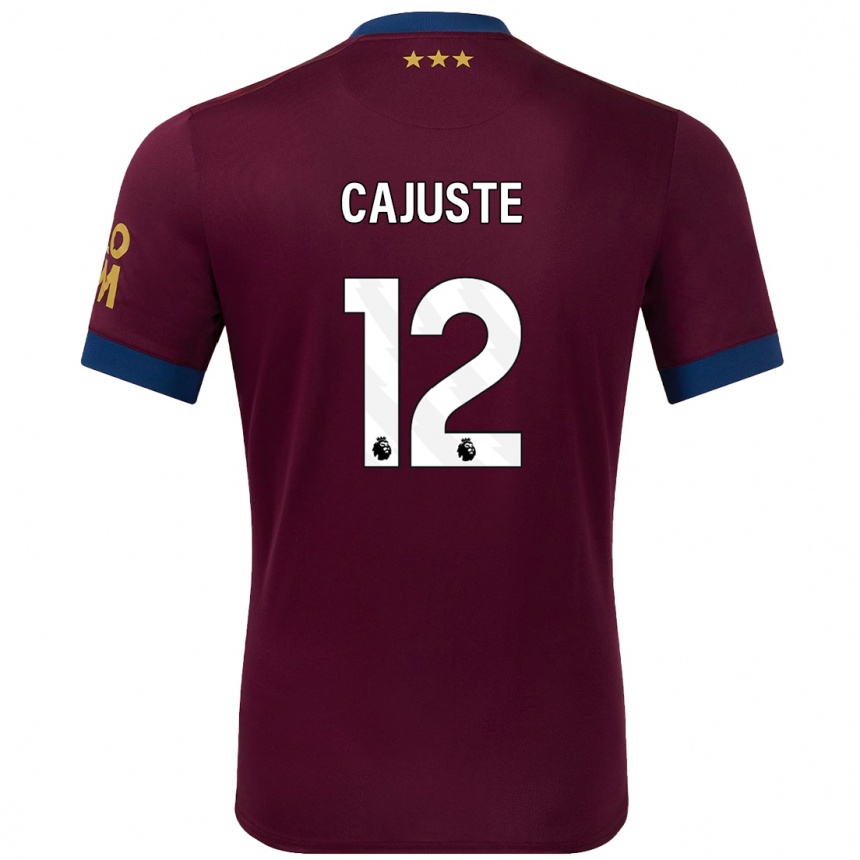 Kids Football Jens Cajuste #12 Brown Away Jersey 2024/25 T-Shirt Canada