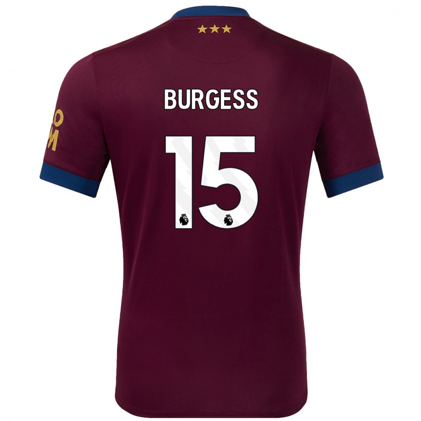 Kids Football Cameron Burgess #15 Brown Away Jersey 2024/25 T-Shirt Canada