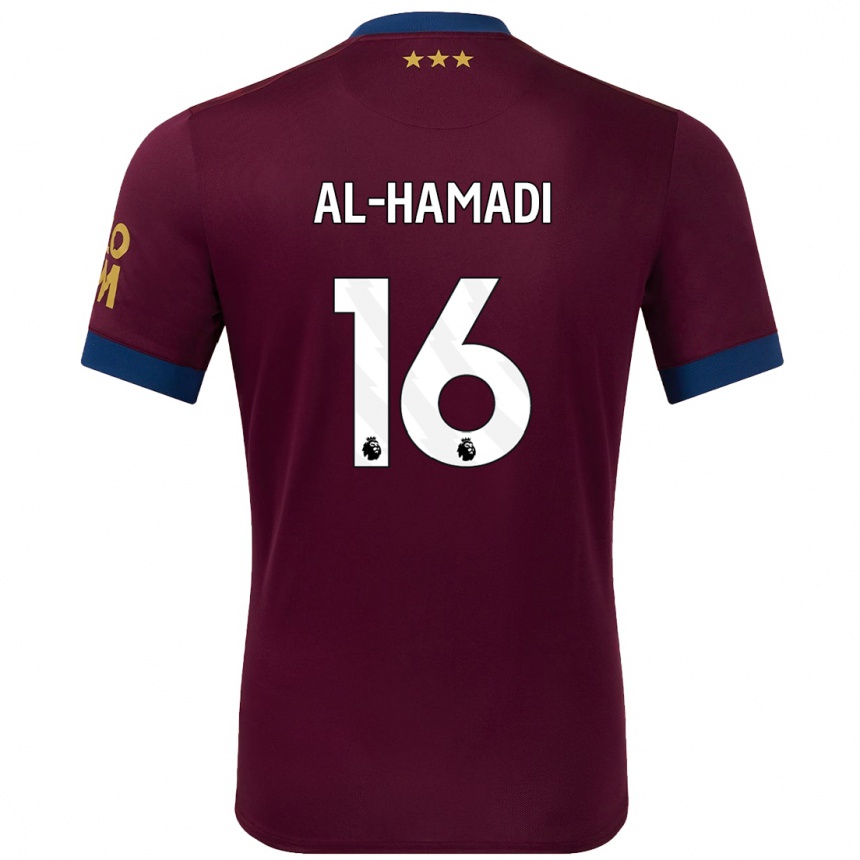 Enfant Football Maillot Ali Al-Hamadi #16 Marron Tenues Extérieur 2024/25 Canada