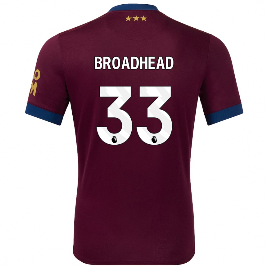 Enfant Football Maillot Nathan Broadhead #33 Marron Tenues Extérieur 2024/25 Canada