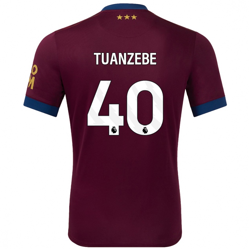 Kids Football Axel Tuanzebe #40 Brown Away Jersey 2024/25 T-Shirt Canada