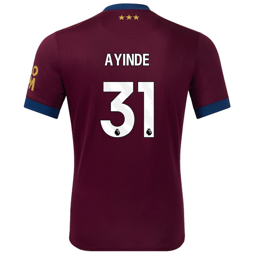 Enfant Football Maillot Leon Ayinde #31 Marron Tenues Extérieur 2024/25 Canada