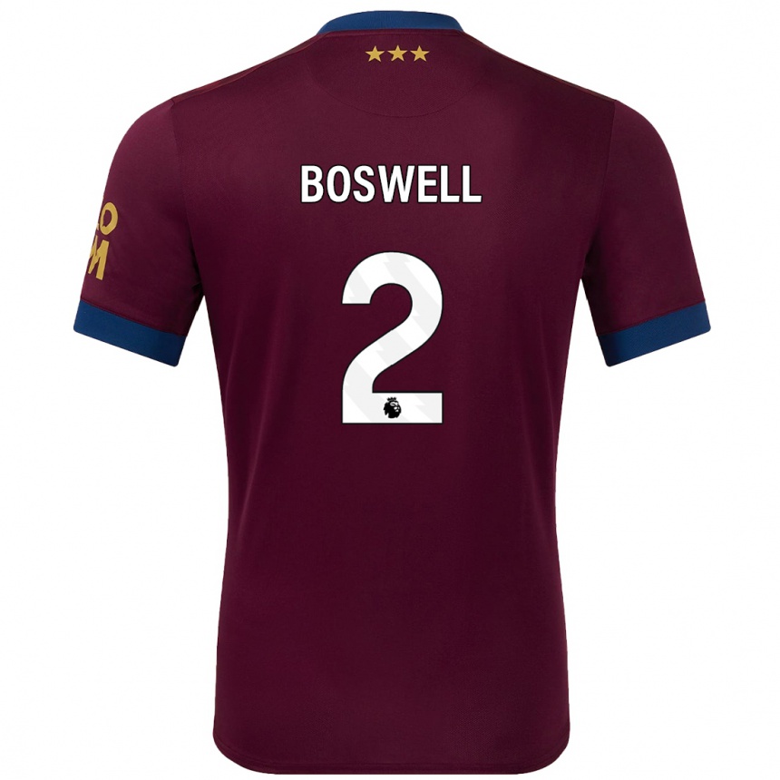 Kids Football Maria Boswell #2 Brown Away Jersey 2024/25 T-Shirt Canada