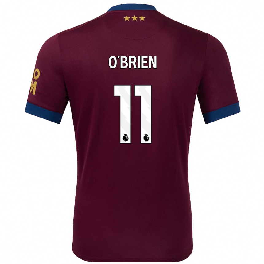 Enfant Football Maillot Lucy O'brien #11 Marron Tenues Extérieur 2024/25 Canada