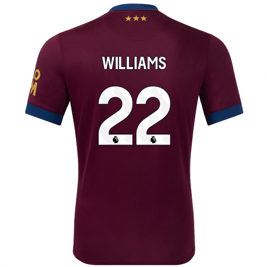 Enfant Football Maillot Evie Williams #22 Marron Tenues Extérieur 2024/25 Canada