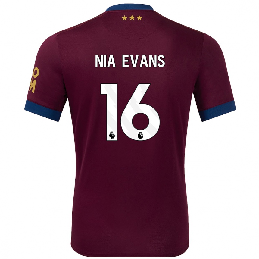 Enfant Football Maillot Nia Evans #16 Marron Tenues Extérieur 2024/25 Canada