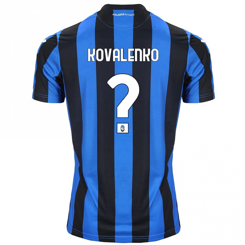 Men Football Viktor Kovalenko #0 Blue Black Home Jersey 2024/25 T-Shirt Canada