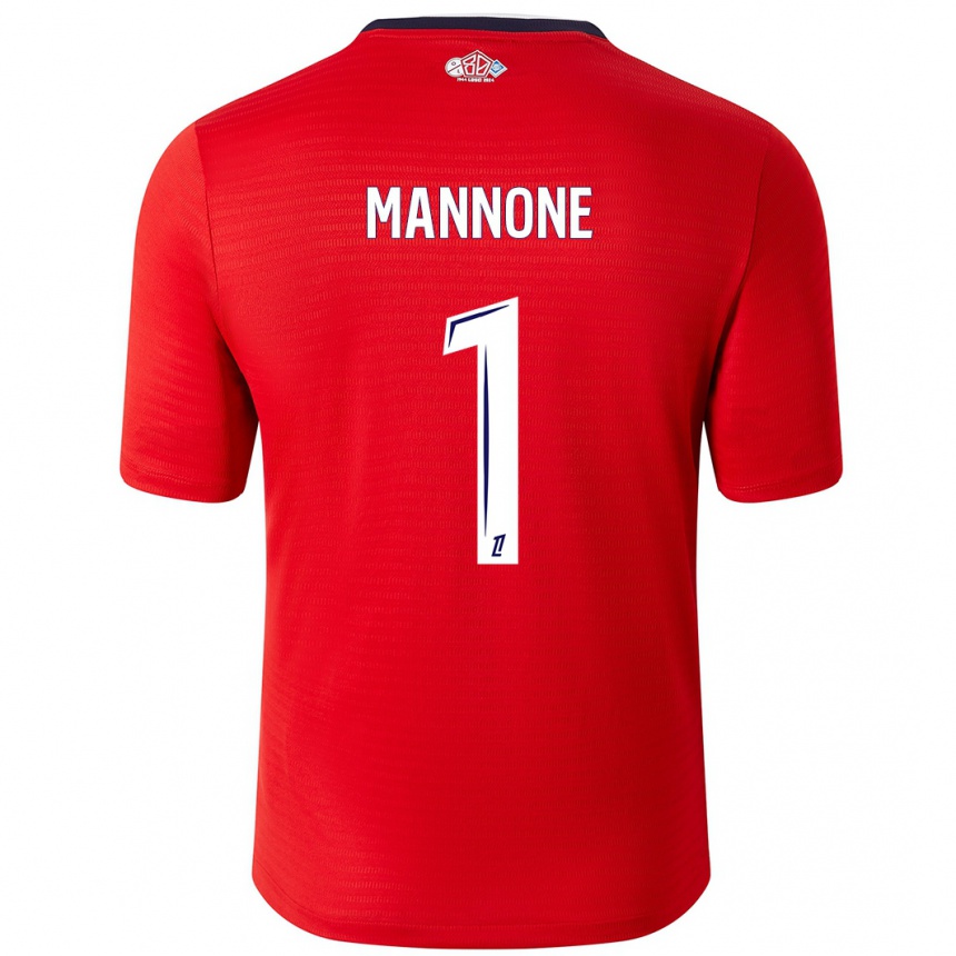 Men Football Vito Mannone #1 Red White Home Jersey 2024/25 T-Shirt Canada