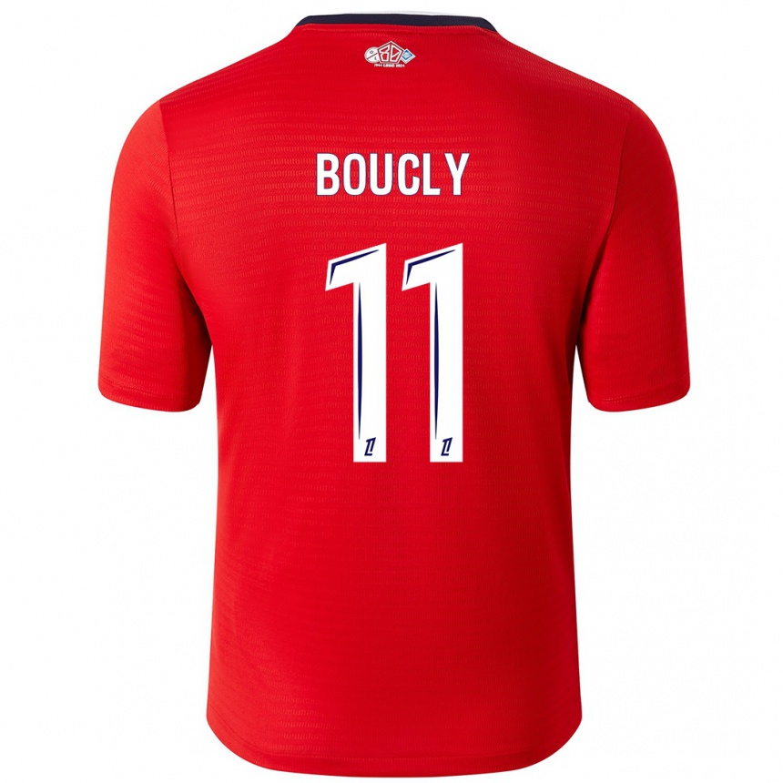 Homme Football Maillot Maïté Boucly #11 Rouge Blanc Tenues Domicile 2024/25 Canada