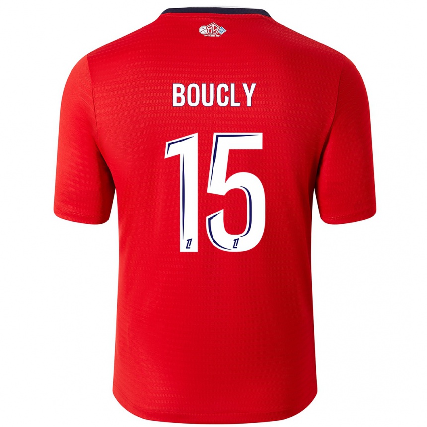 Homme Football Maillot Maite Boucly #15 Rouge Blanc Tenues Domicile 2024/25 Canada