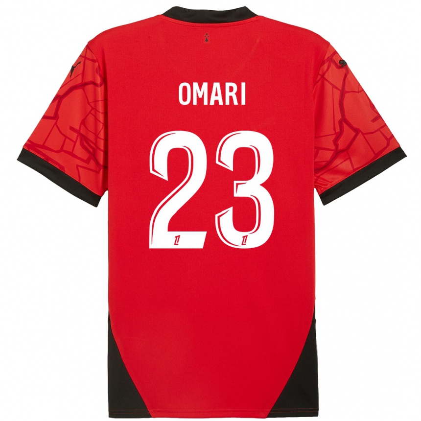 Homme Football Maillot Warmed Omari #23 Rouge Noir Tenues Domicile 2024/25 Canada