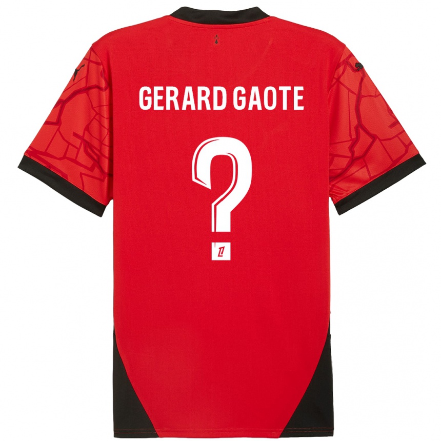 Homme Football Maillot Steven Gerard Gaote #0 Rouge Noir Tenues Domicile 2024/25 Canada