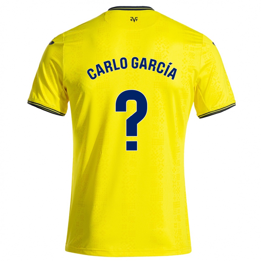 Men Football Carlo García #0 Yellow Black Home Jersey 2024/25 T-Shirt Canada