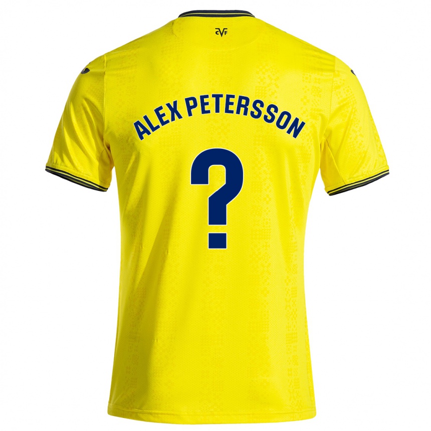 Men Football Max Alex Petersson #0 Yellow Black Home Jersey 2024/25 T-Shirt Canada