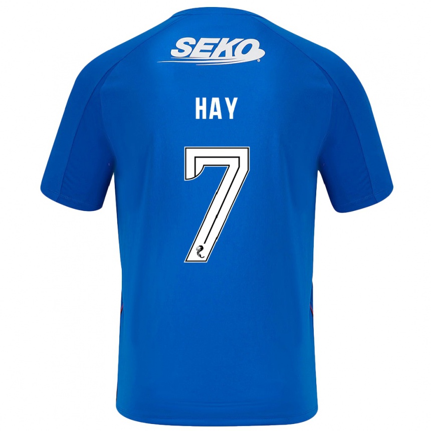 Men Football Brogan Hay #7 Dark Blue Home Jersey 2024/25 T-Shirt Canada