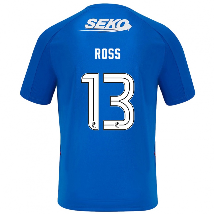 Men Football Jane Ross #13 Dark Blue Home Jersey 2024/25 T-Shirt Canada