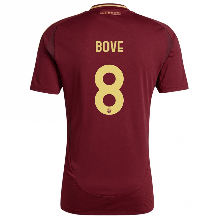 Homme Football Maillot Edoardo Bove #8 Rouge Brun Or Tenues Domicile 2024/25 Canada