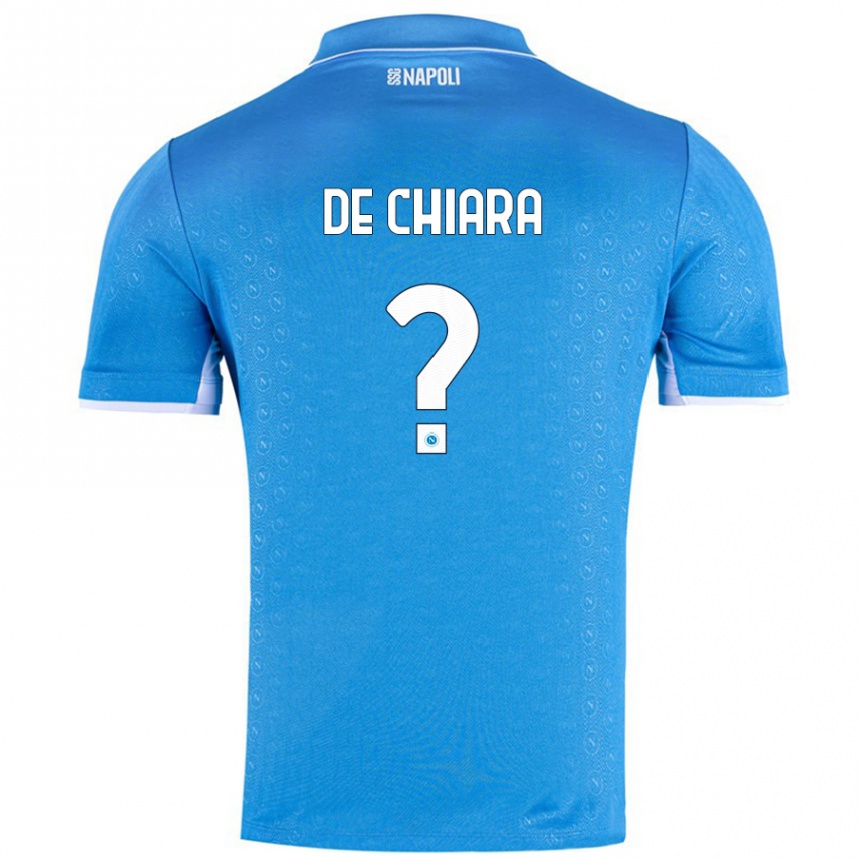 Homme Football Maillot Emmanuele De Chiara #0 Bleu Ciel Tenues Domicile 2024/25 Canada