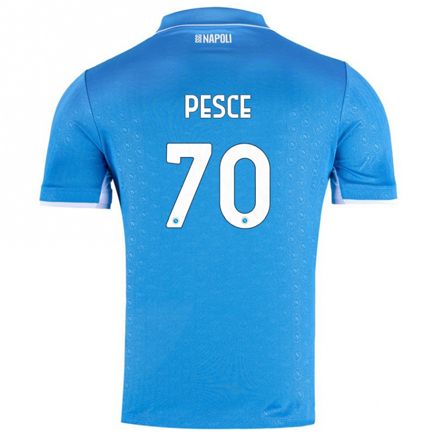 Men Football Antonio Pesce #70 Sky Blue Home Jersey 2024/25 T-Shirt Canada