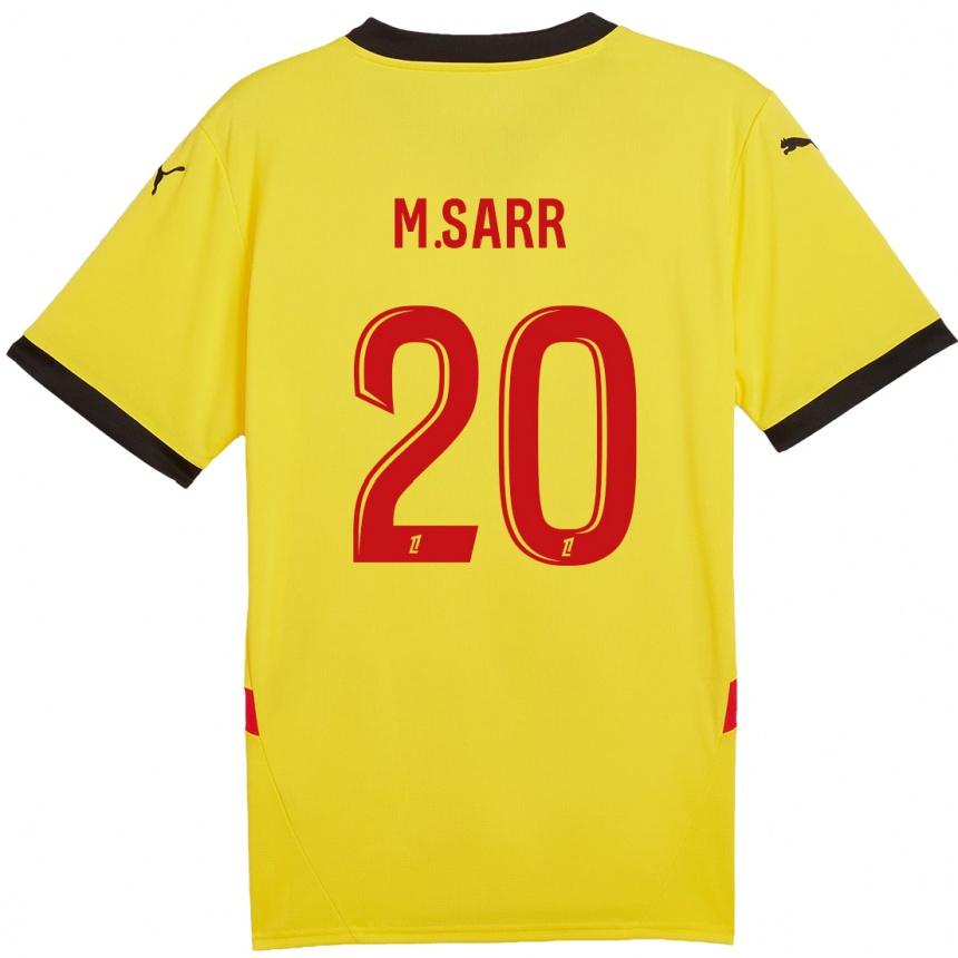 Homme Football Maillot Malang Sarr #20 Jaune Rouge Tenues Domicile 2024/25 Canada