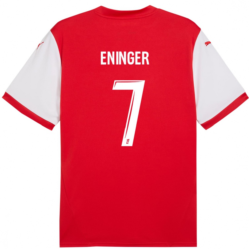 Men Football Thelma Eninger #7 Red White Home Jersey 2024/25 T-Shirt Canada