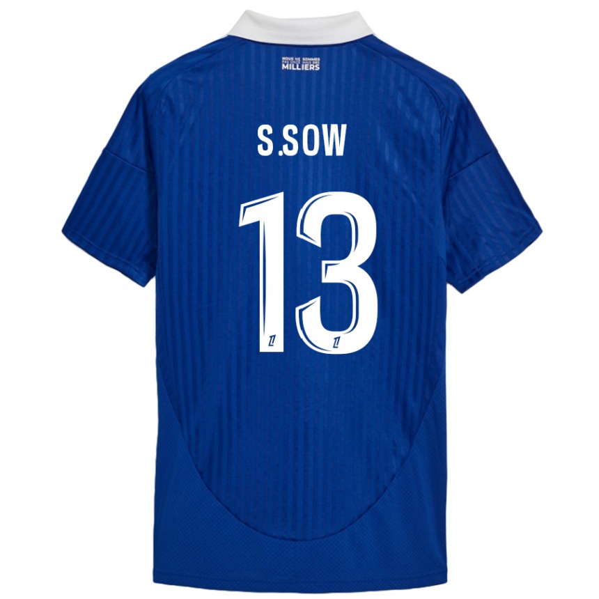 Homme Football Maillot Saïdou Sow #13 Bleu Blanc Tenues Domicile 2024/25 Canada