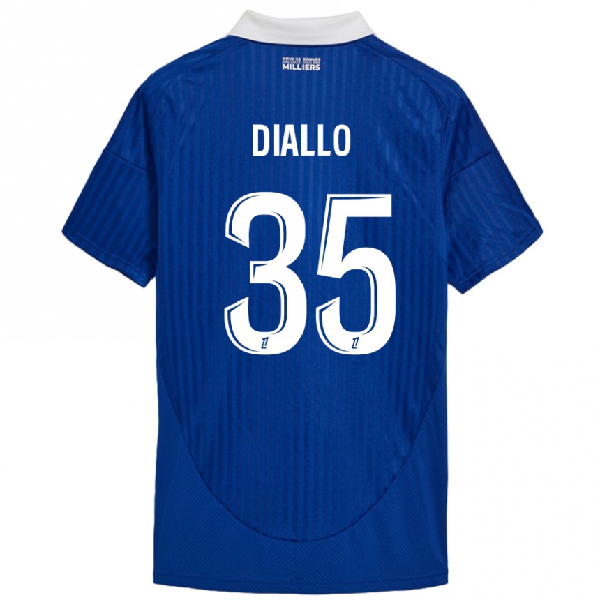 Men Football Tidiane Diallo #35 Blue White Home Jersey 2024/25 T-Shirt Canada