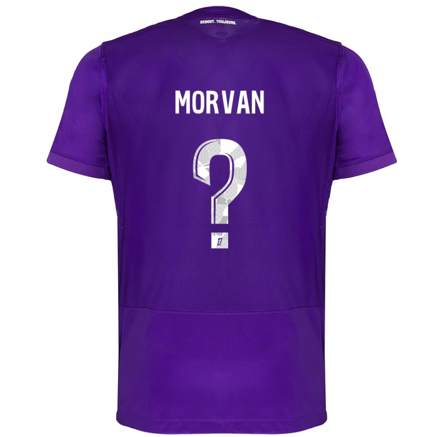 Men Football Loup Morvan #0 Purple White Home Jersey 2024/25 T-Shirt Canada