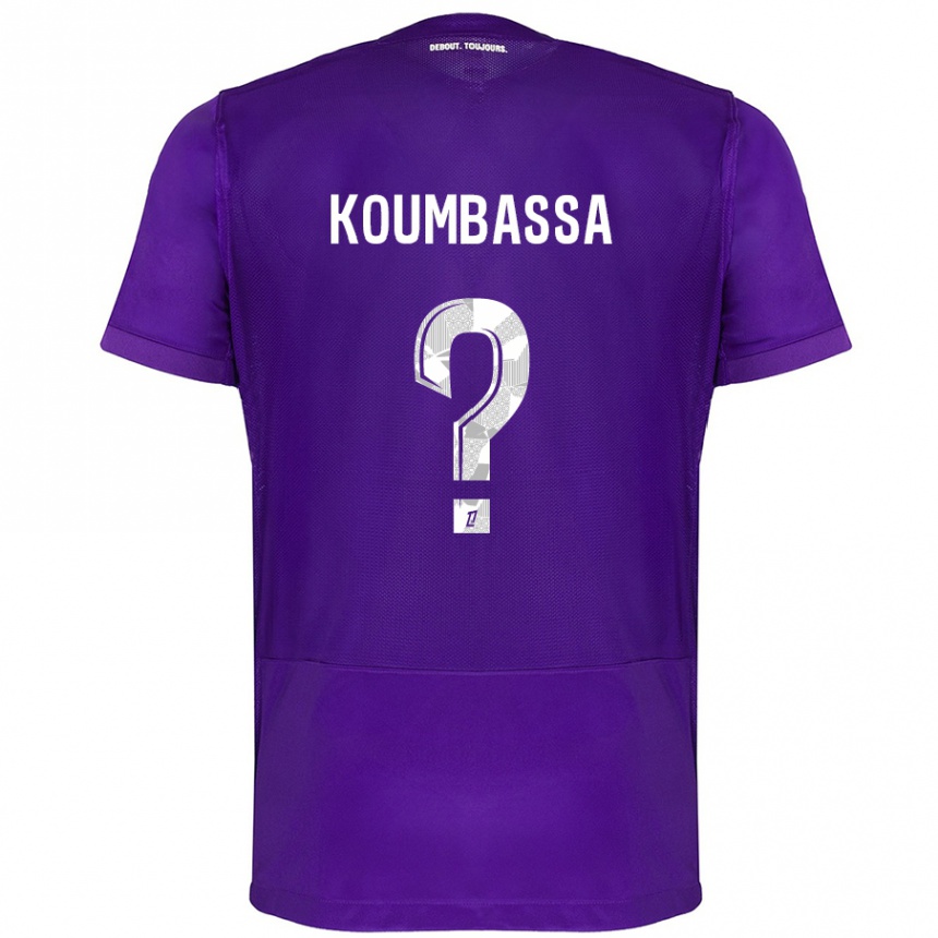 Men Football Seny Koumbassa #0 Purple White Home Jersey 2024/25 T-Shirt Canada