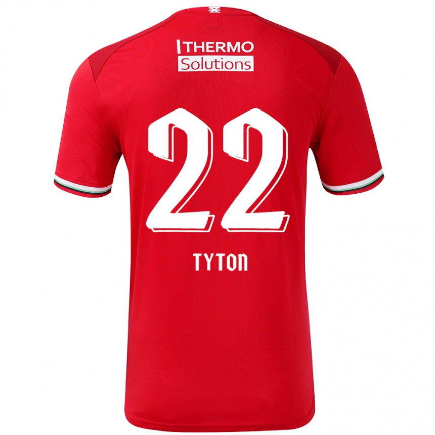 Homme Football Maillot Przemyslaw Tyton #22 Rouge Blanc Tenues Domicile 2024/25 Canada