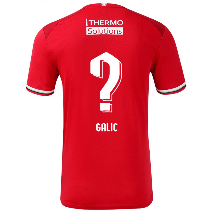 Men Football Daniela Galic #0 Red White Home Jersey 2024/25 T-Shirt Canada