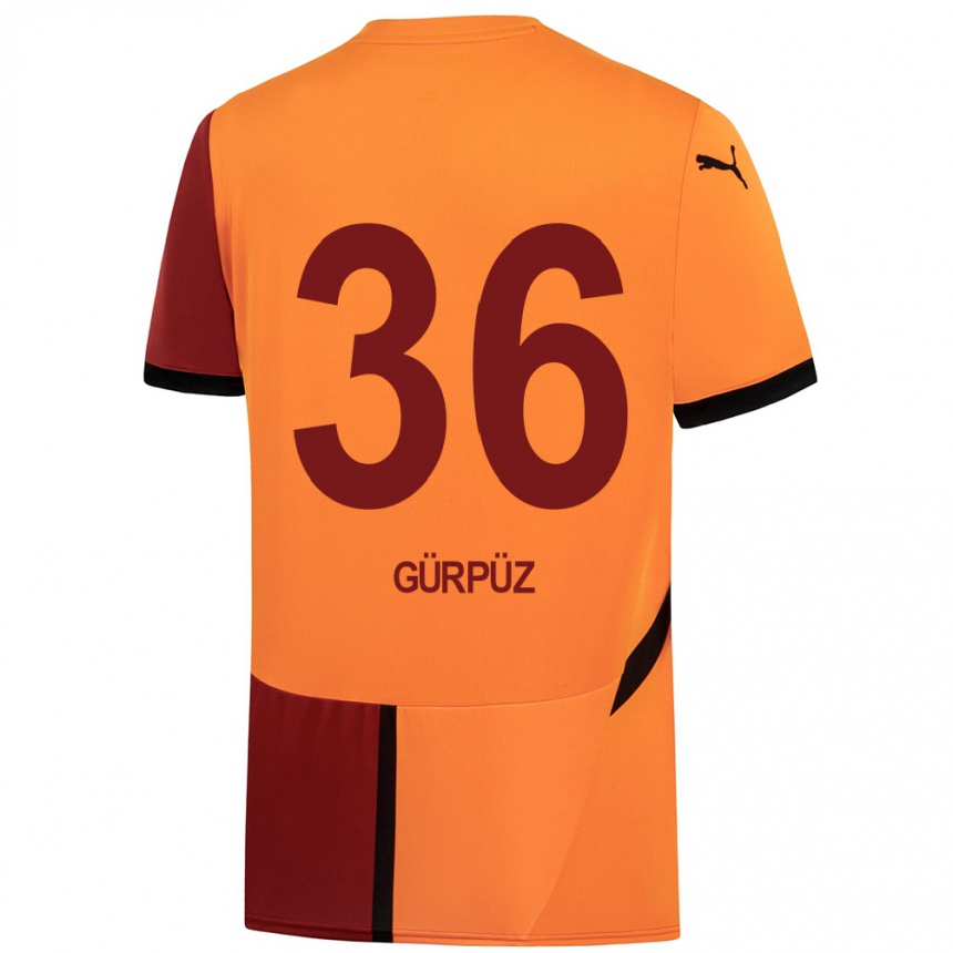 Homme Football Maillot Gökdeniz Gürpüz #36 Jaune Rouge Tenues Domicile 2024/25 Canada